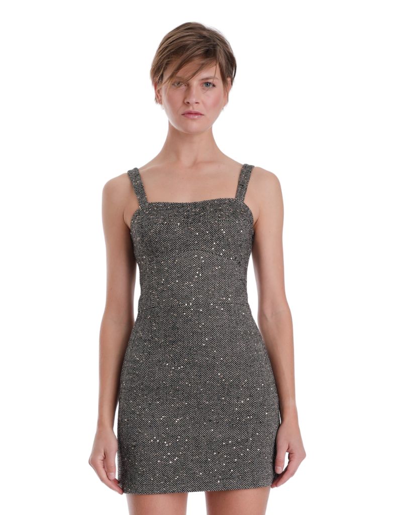 clara mini dress Karina Grimaldi | Clara Mini Dress Sequin Tweet