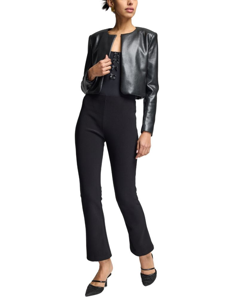 Lindy Vegan Leather Jacket Black F26