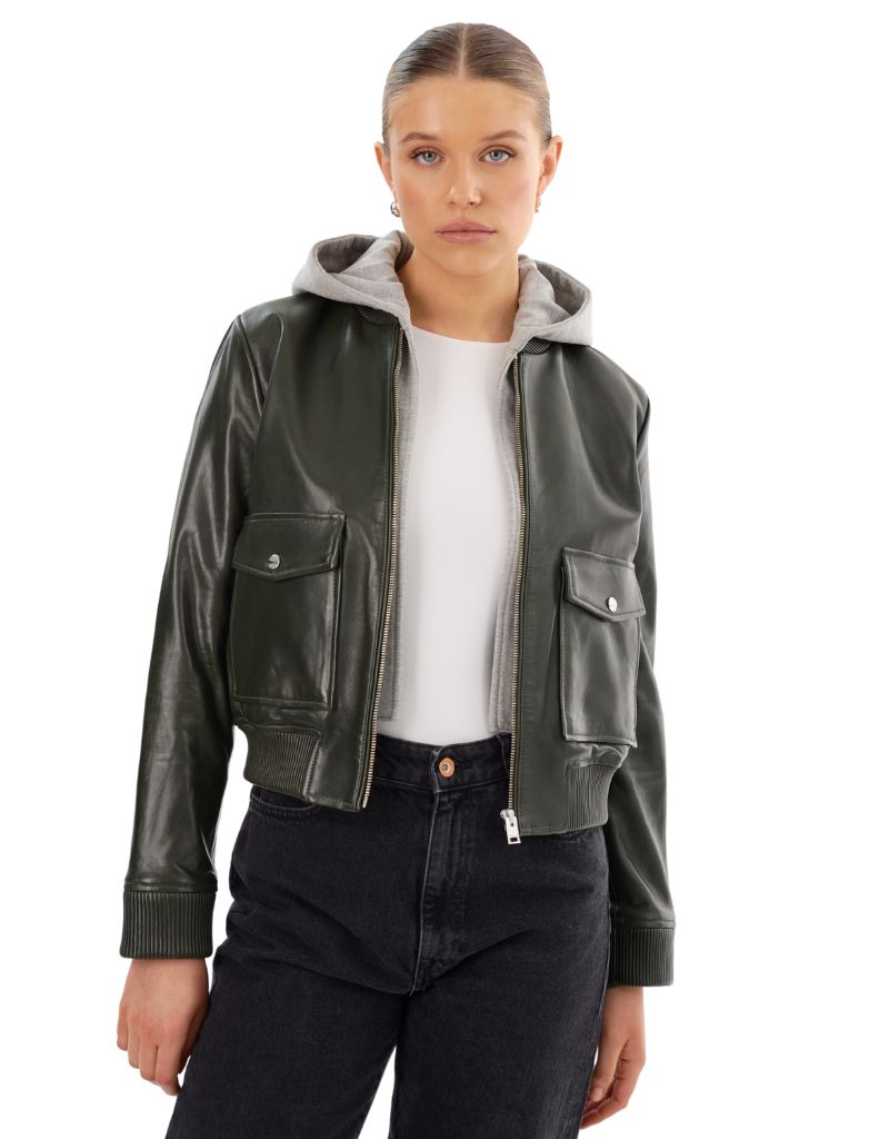 Lamarque Candace Dark Olive/Heather Grey