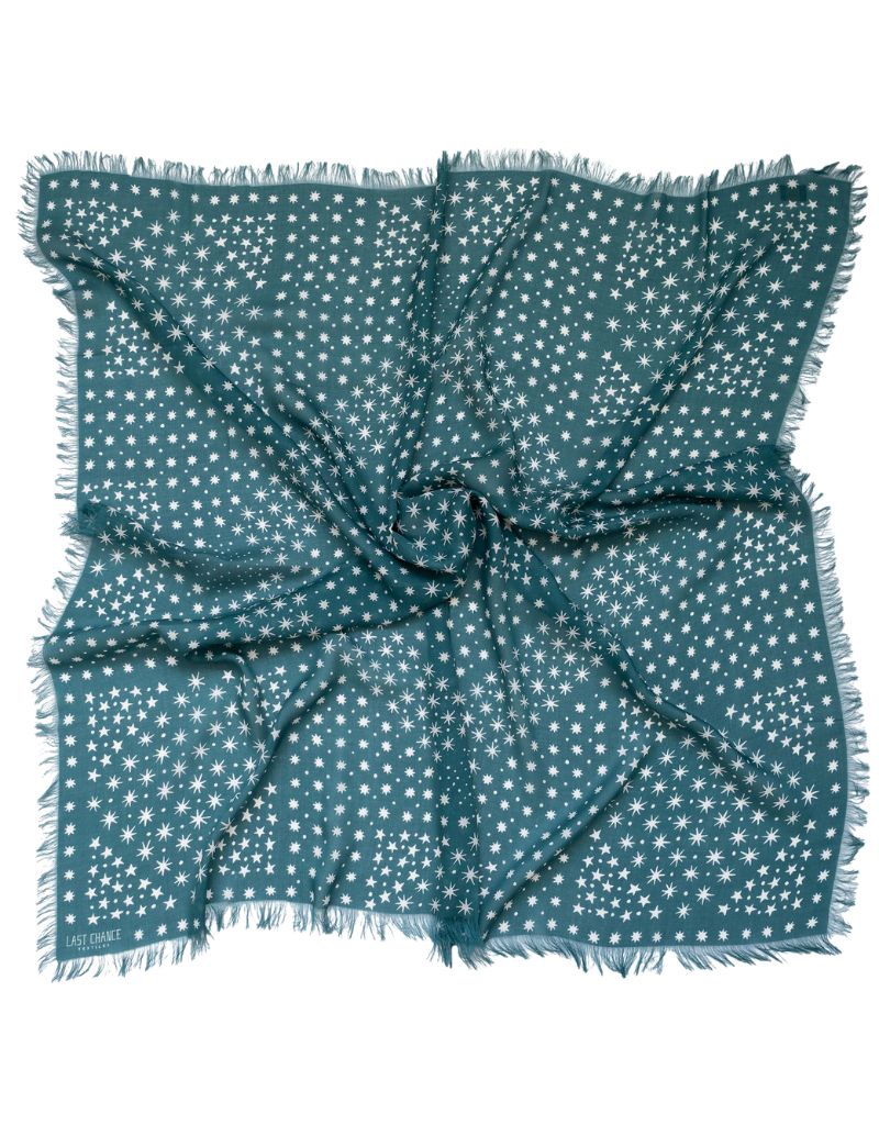 Last Chance Textiles Big Honcho Bandana Starry in Teal