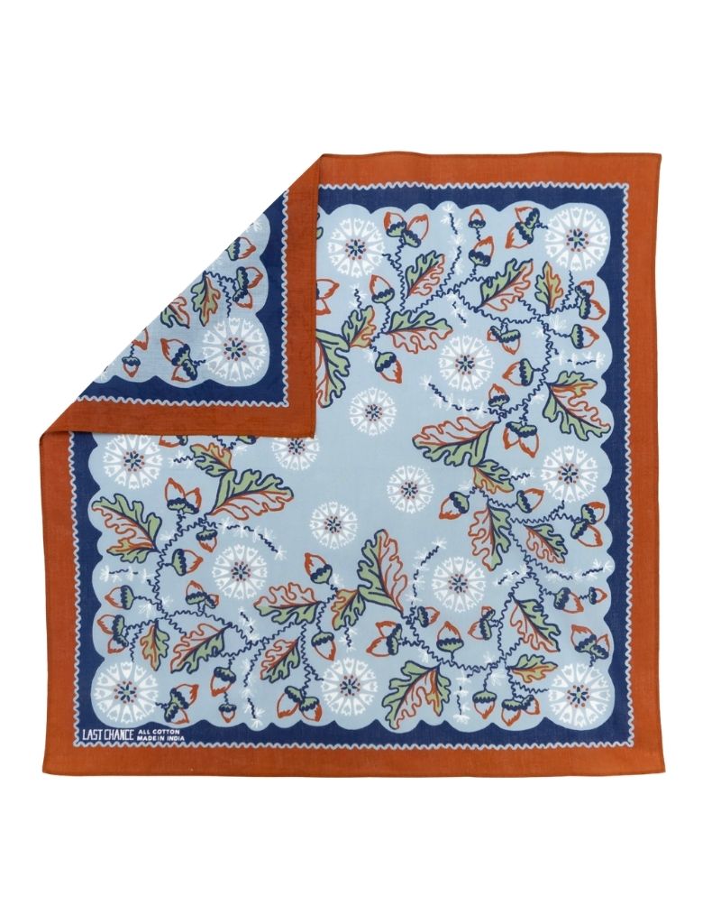 Last Chance Textiles Cotton Acorn Bandana Cloudy
