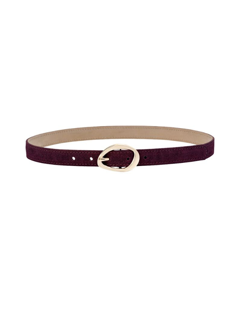 Lauren and Gold Laurel Belt Wine Gold
