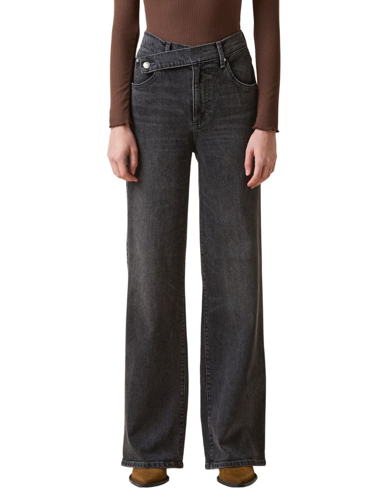 Le Jean | Cinched Waist Slim Wide Leg High Rise Shadow | I Am More