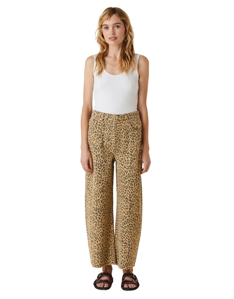 Le Jean Nomad Jean Ankle Camel Leopard