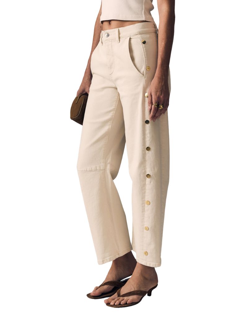 Le Jean Studded Frankie Barrel Bone