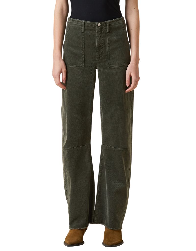 Le Jean Utility Soft Barrel Corduroy Forest