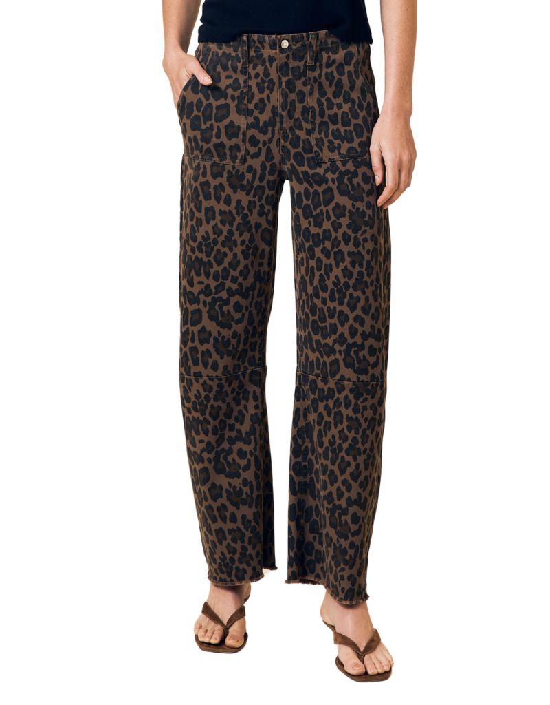 Le Jean Utility Soft Barrel Dark Leopard