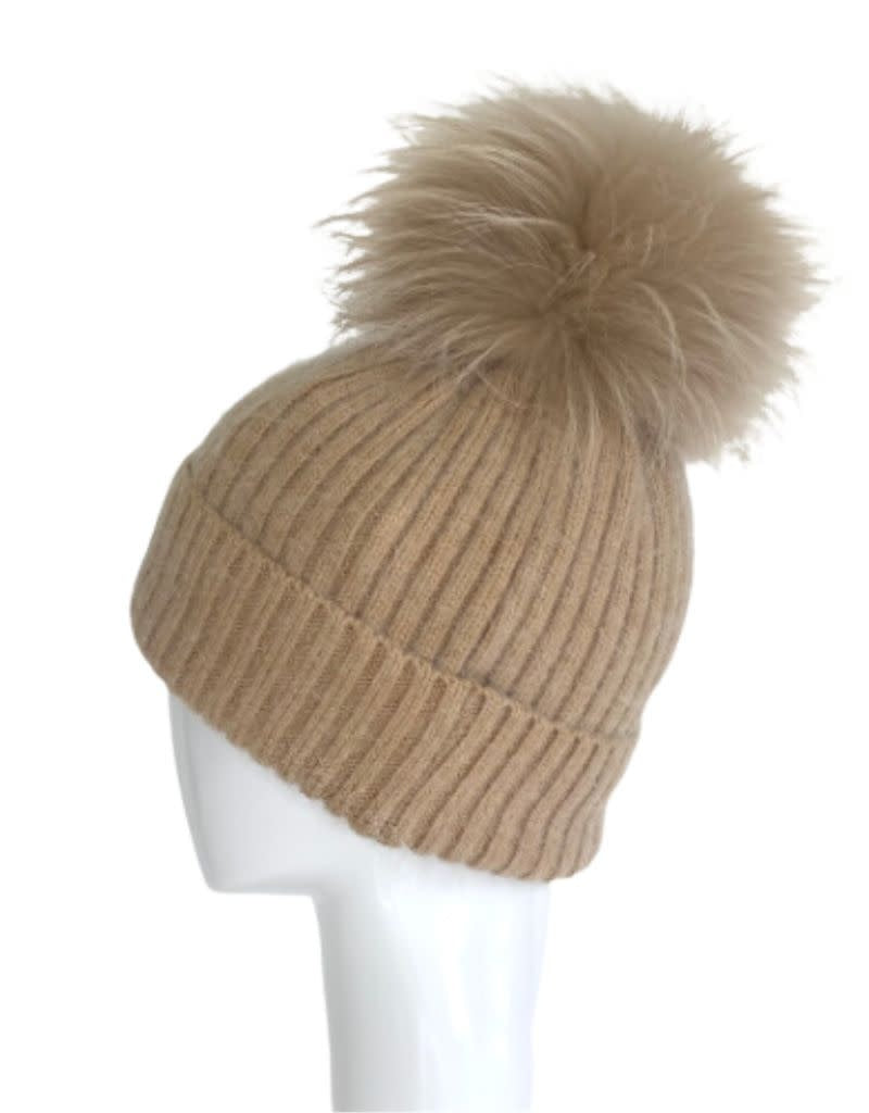 Linda Richards HA-62 Mohair Wool Hat Tan