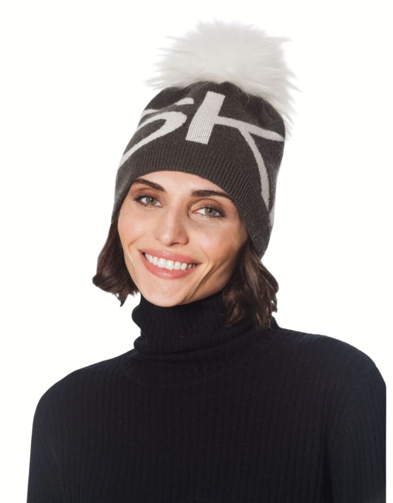 Linda Richards HA-71 Ski Wool Blend Angora Hat Black