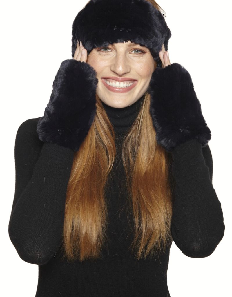 Linda Richards Linda Richards Fur Hand Warmers in Black