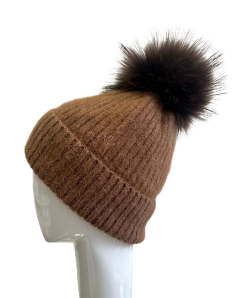Linda Richards Linda Richards HA-62 Mohair Wool Hat Mocha
