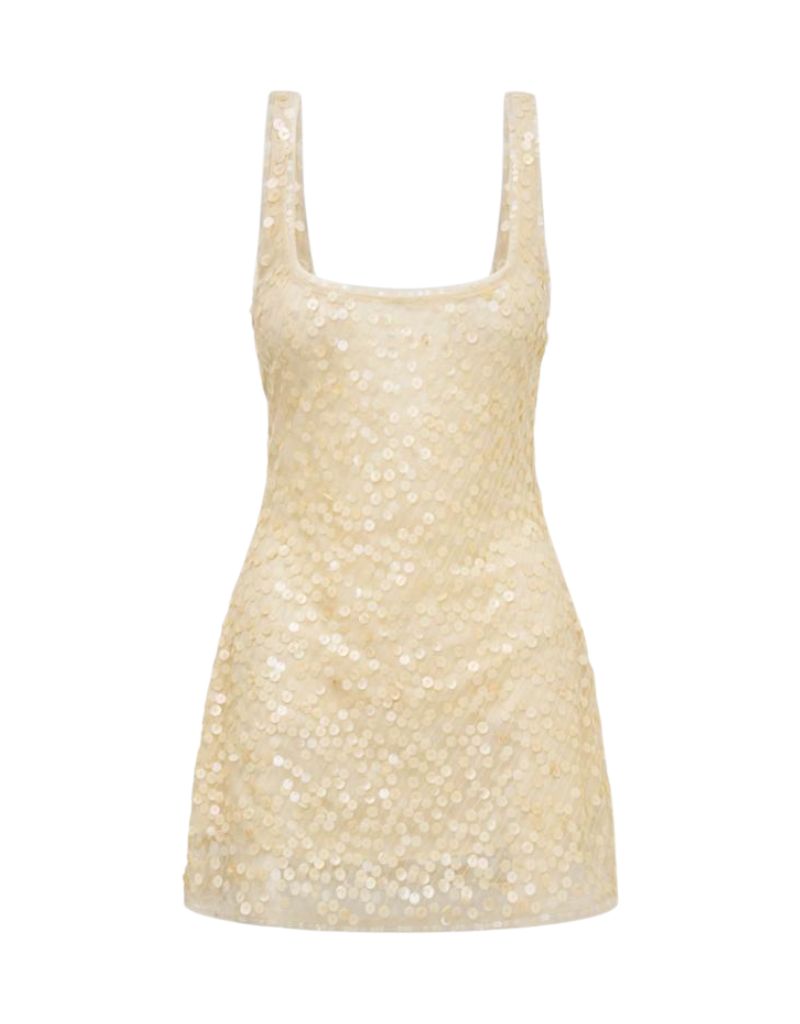 love shack fancy gold dress LoveShackFancy | Ciris Dress Shell