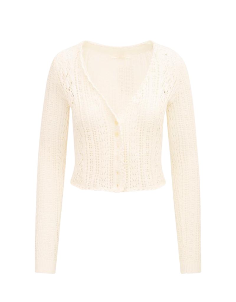 LoveShackFancy Danilara Cardigan Coastal Sand