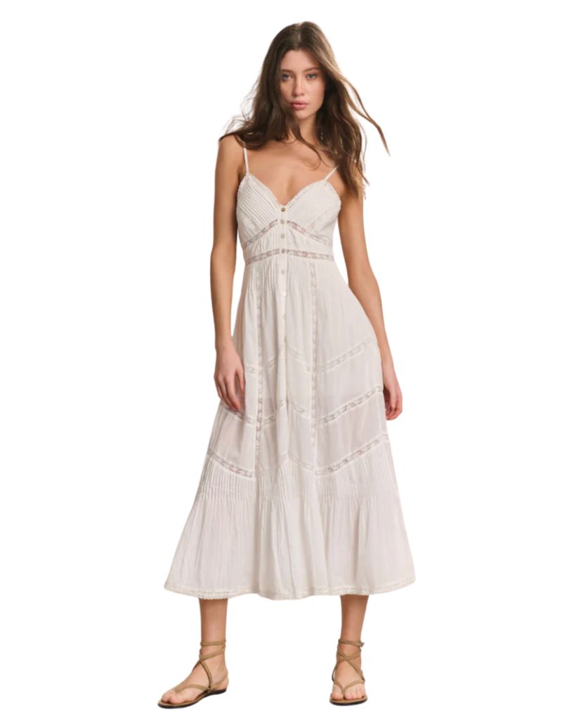 LoveShackFancy Esilda Dress True White