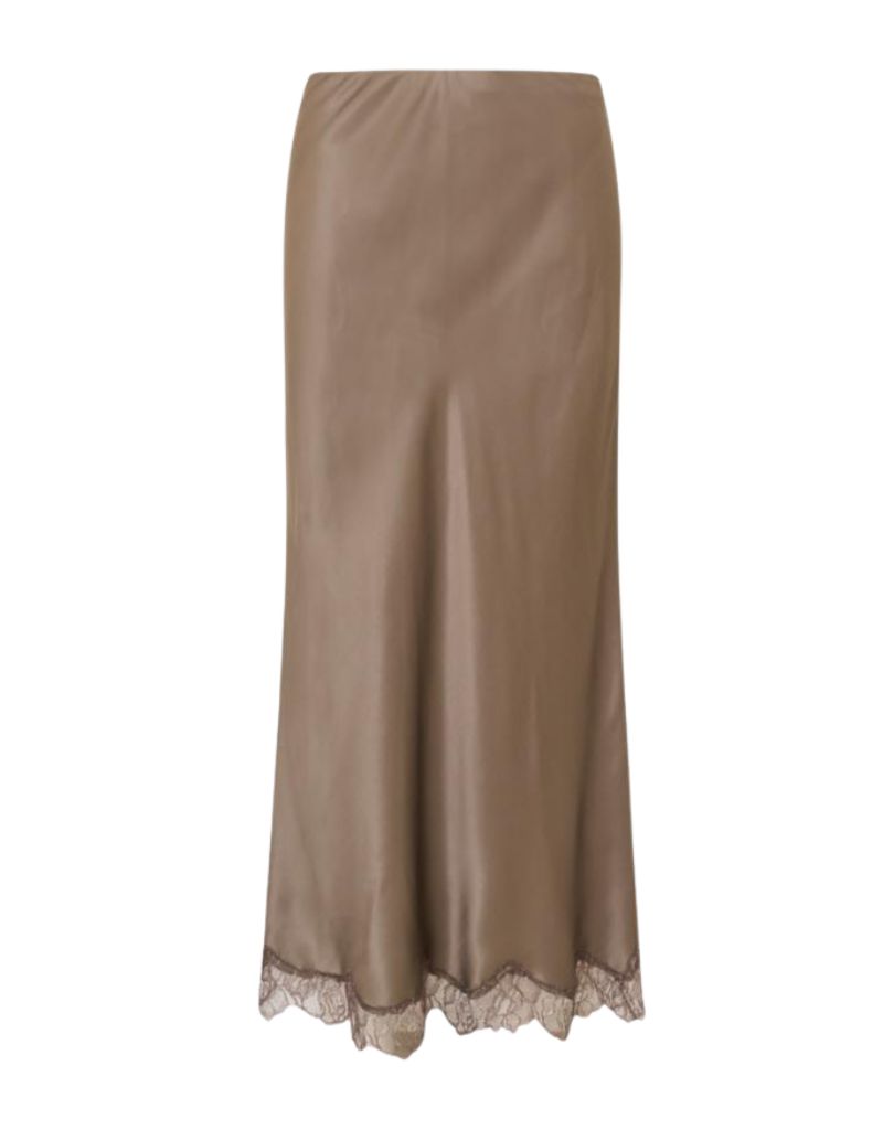 LoveShackFancy Janella Skirt Pewter Sky