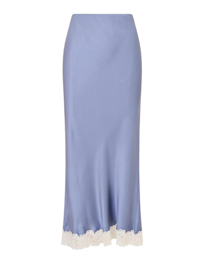 LoveShackFancy Janella Skirt Weathered Blue