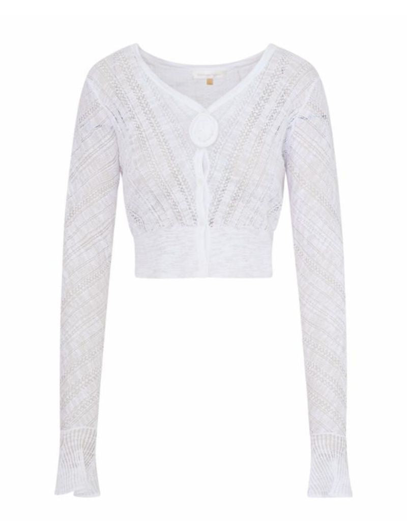 LoveShackFancy Luz Cardigan in White