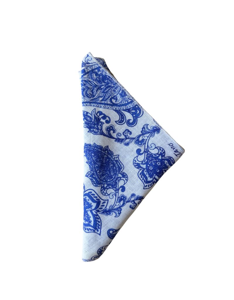 Luisa Positano Bandana Blue Cashmere