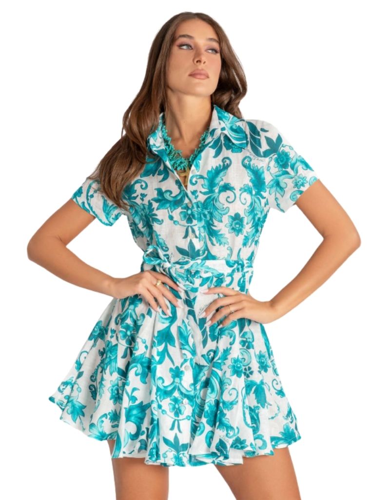 Luisa Positano Dress Daphne Ramo Verde