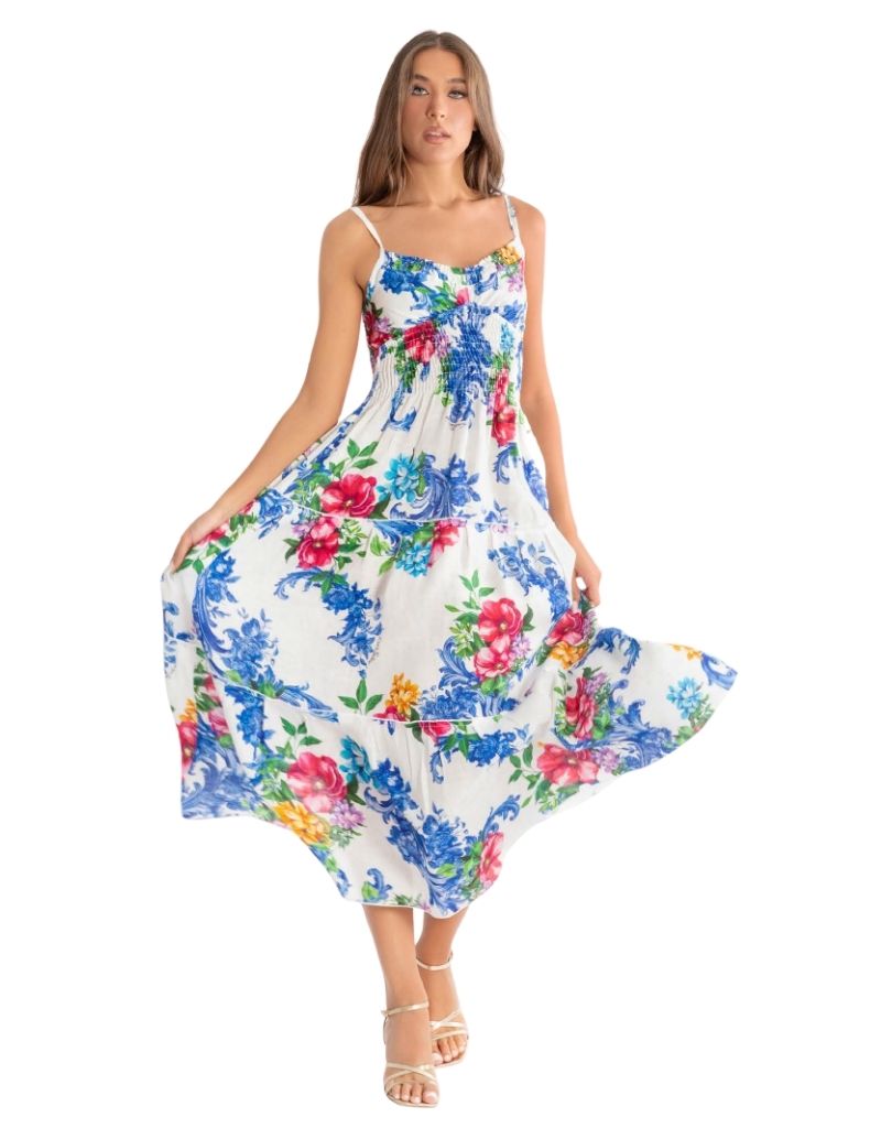 Luisa Positano Dress Ornella Long Arte