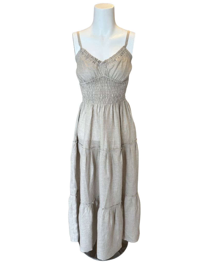 Luisa Positano Dress Ornella Long Beige