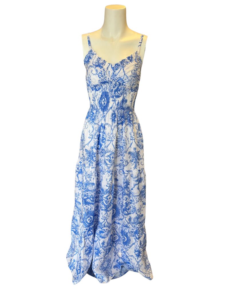 Luisa Positano | Dress Ornella Long Sky Sun