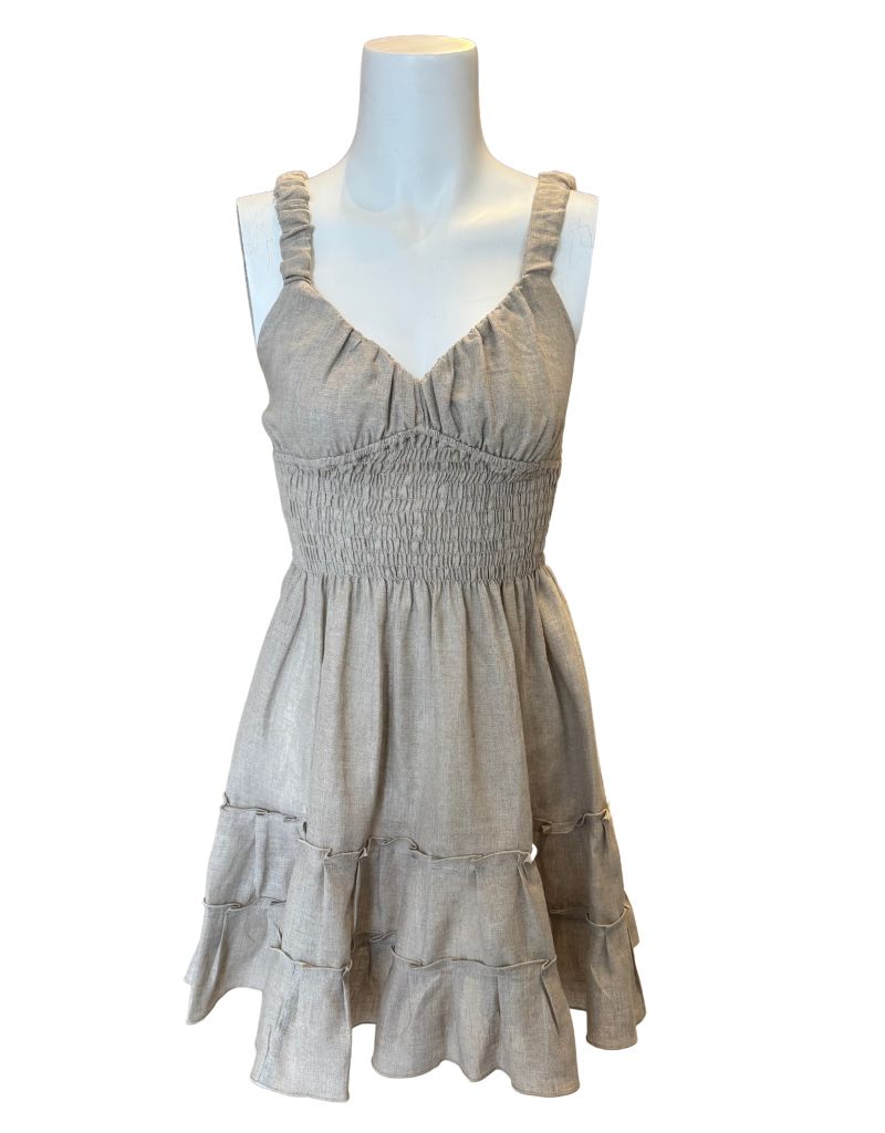 Luisa Positano Dress Pesca Short Beige