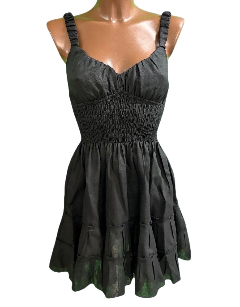 Luisa Positano Dress Pesca Short Black