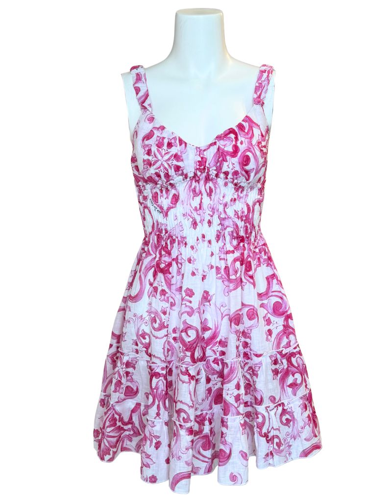 Luisa Positano Dress Pesca Short Ravello Pink