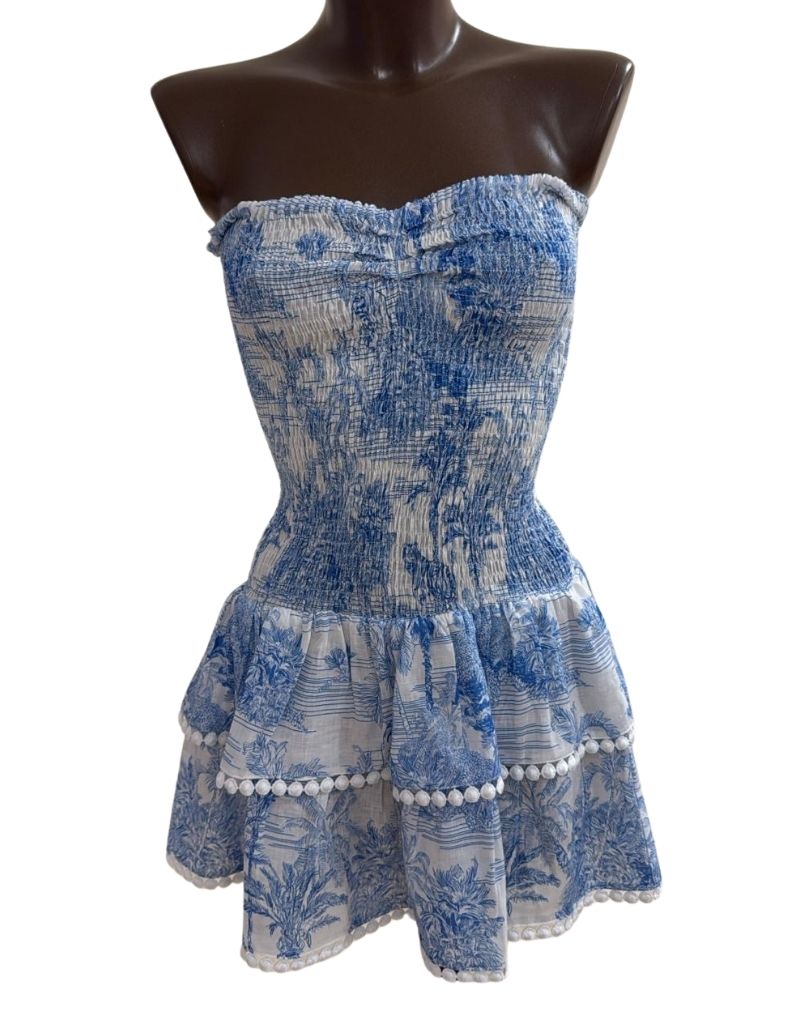 Luisa Positano Dress Totano Sky Toile