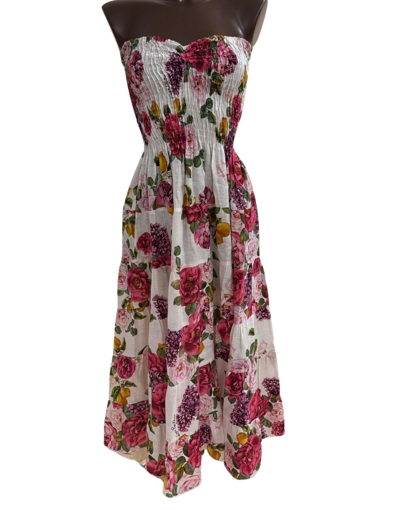 Luisa Positano Dress Totarone Lemon Flower