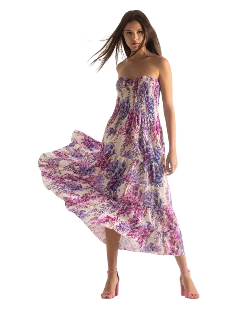 Luisa Positano Dress Totarone Long Glincine