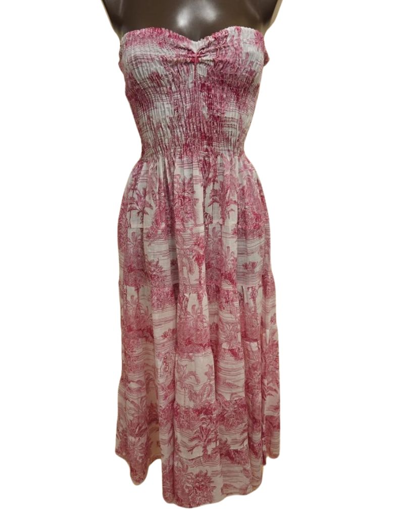 Luisa Positano Dress Totarone Pink Toile