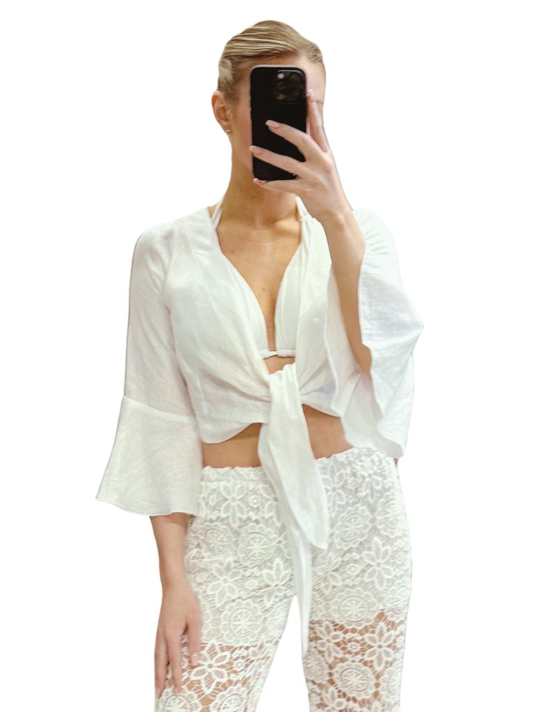 Luisa Positano Orione Top in White