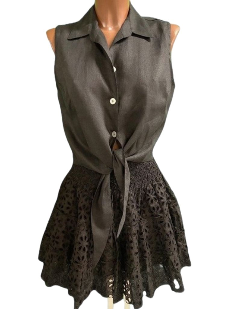 Luisa Positano Skirt Olivia Black Eyelet