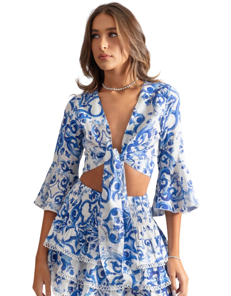 Luisa Positano Top Orione Ravello Large Blue