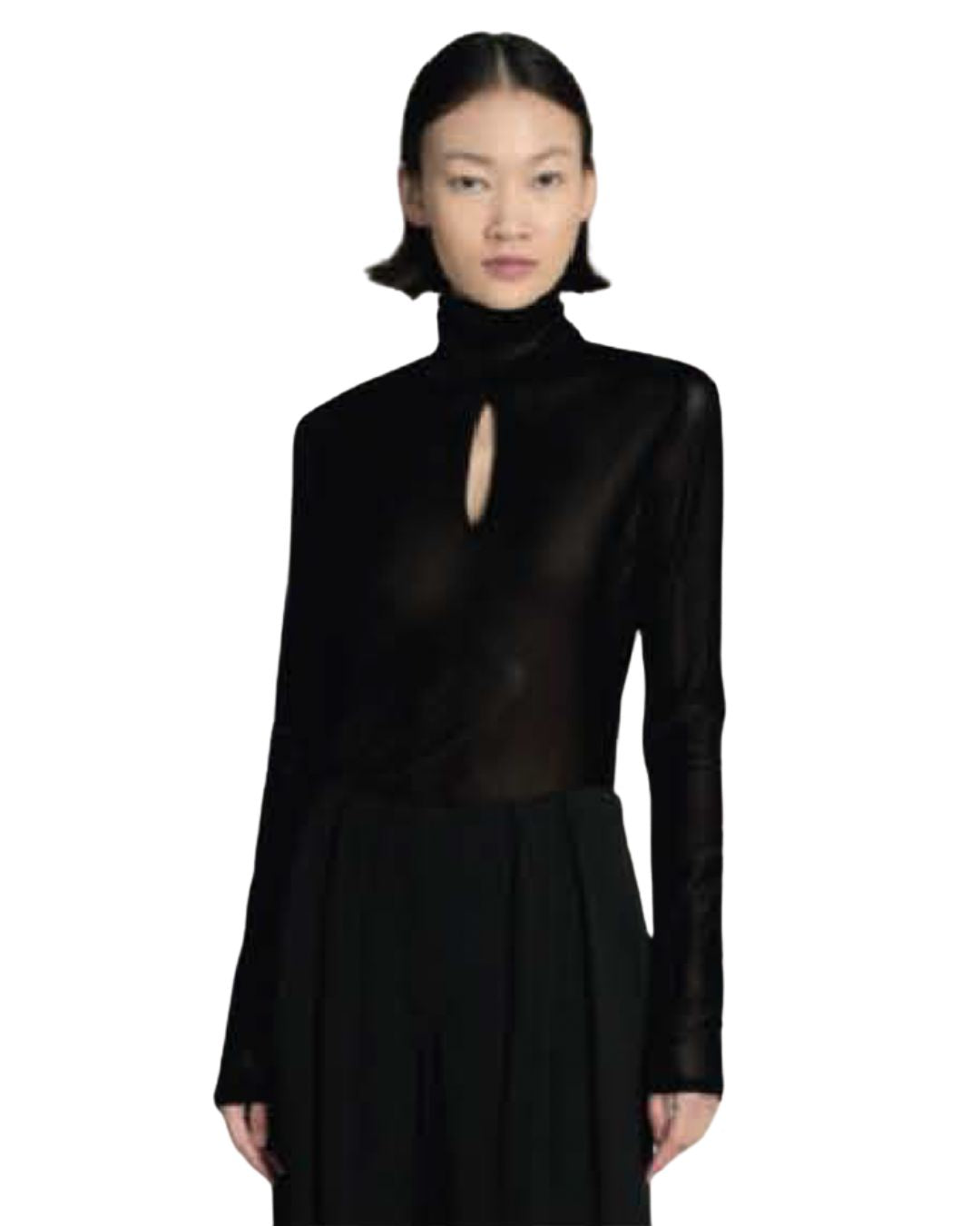 MM Max Mara Leden Knitted Bodysuit Black