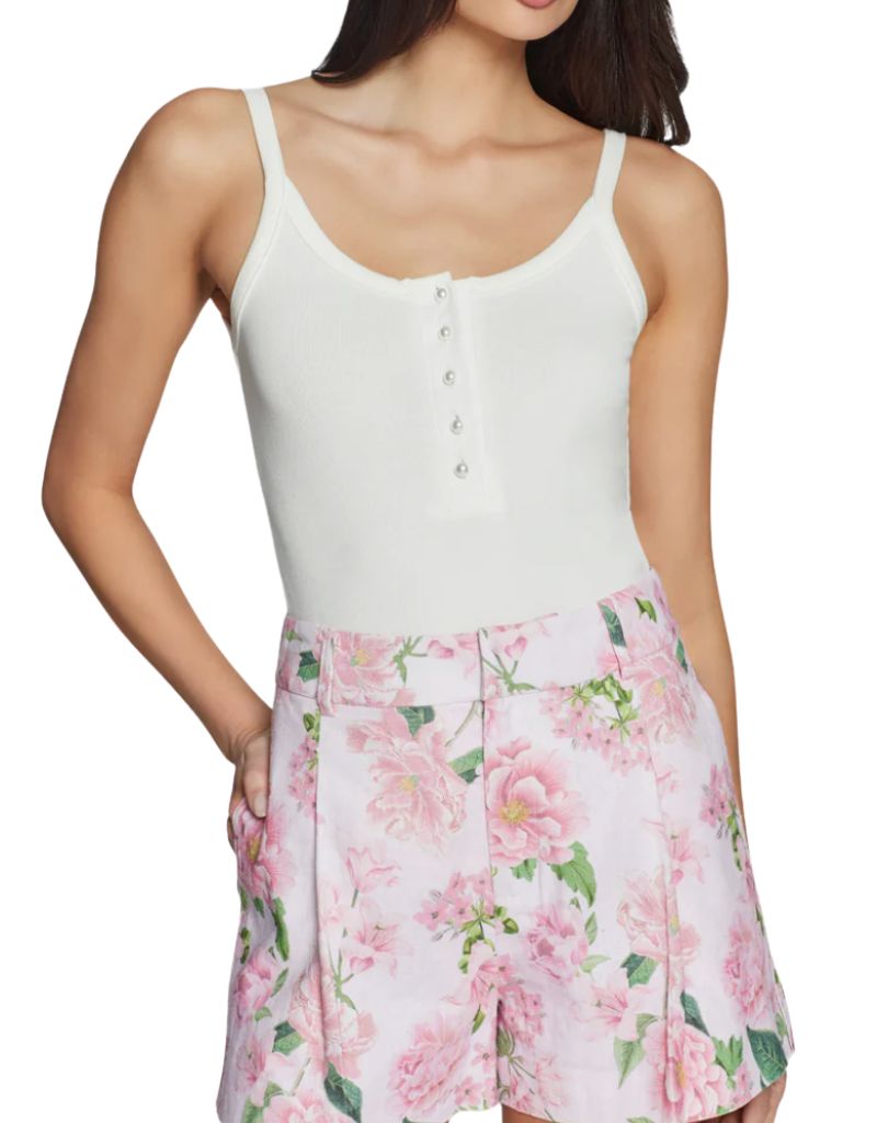 Molly Rib Tank Top White