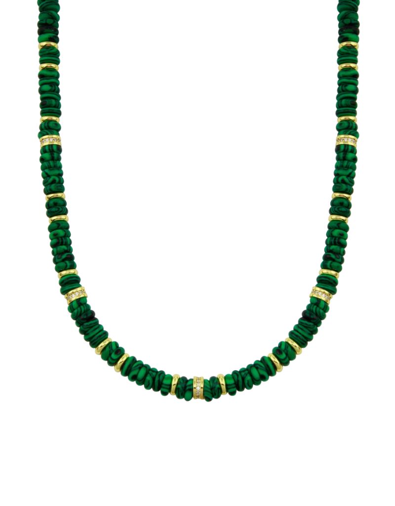 Malachite Pukka Necklace