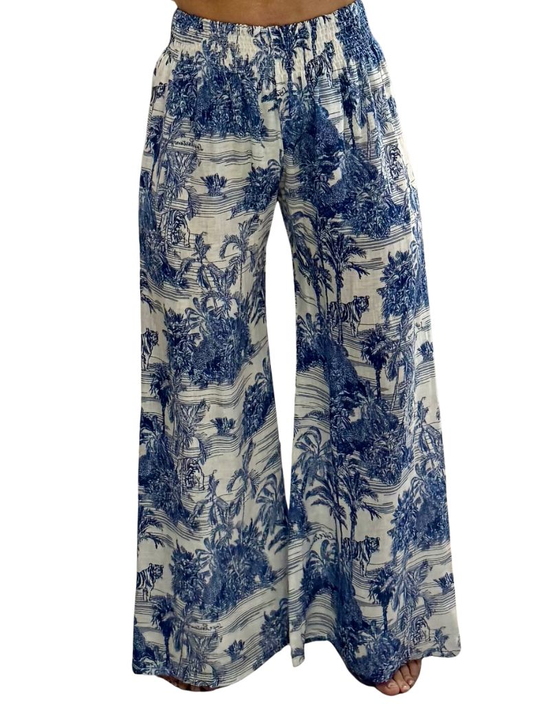 Pants Mandala Blue Toile