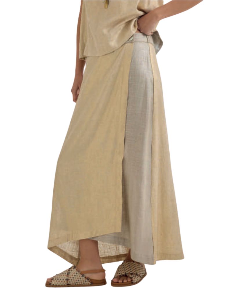 Margara Shaw Cloe Metallic Skirt Gold