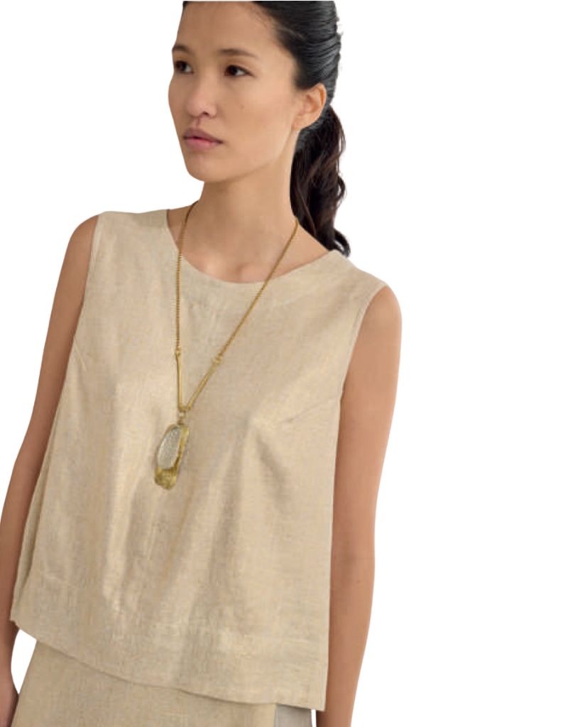 Margara Shaw Maxxin Metallic Top Gold