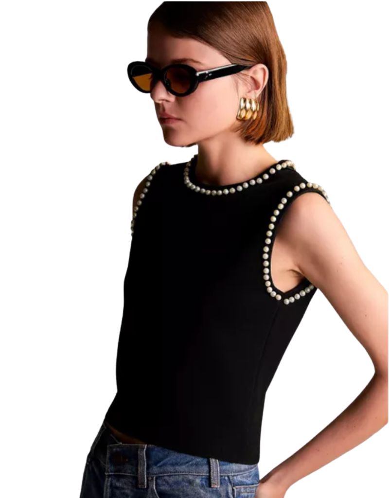 Maria Pavan Pearl Top SSG4839 Black