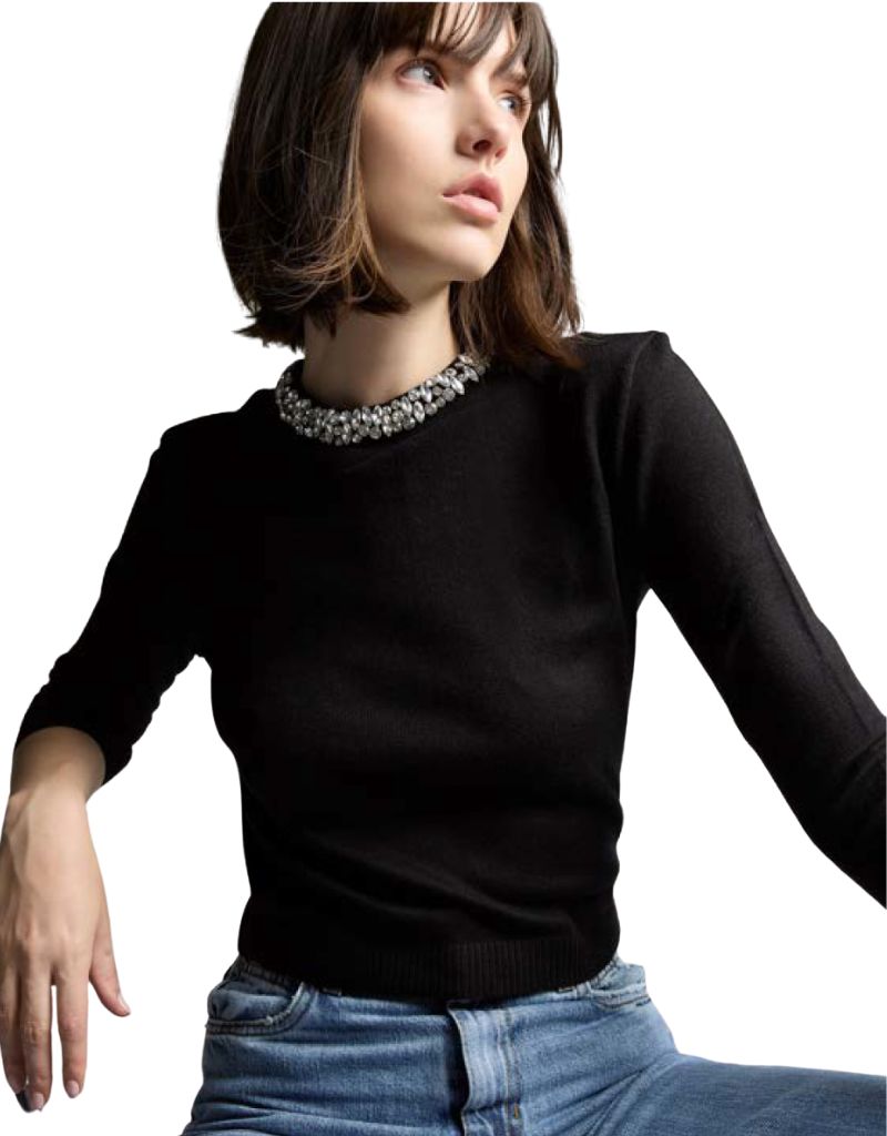 Maria Pavan Pull LE5420 Preto Black