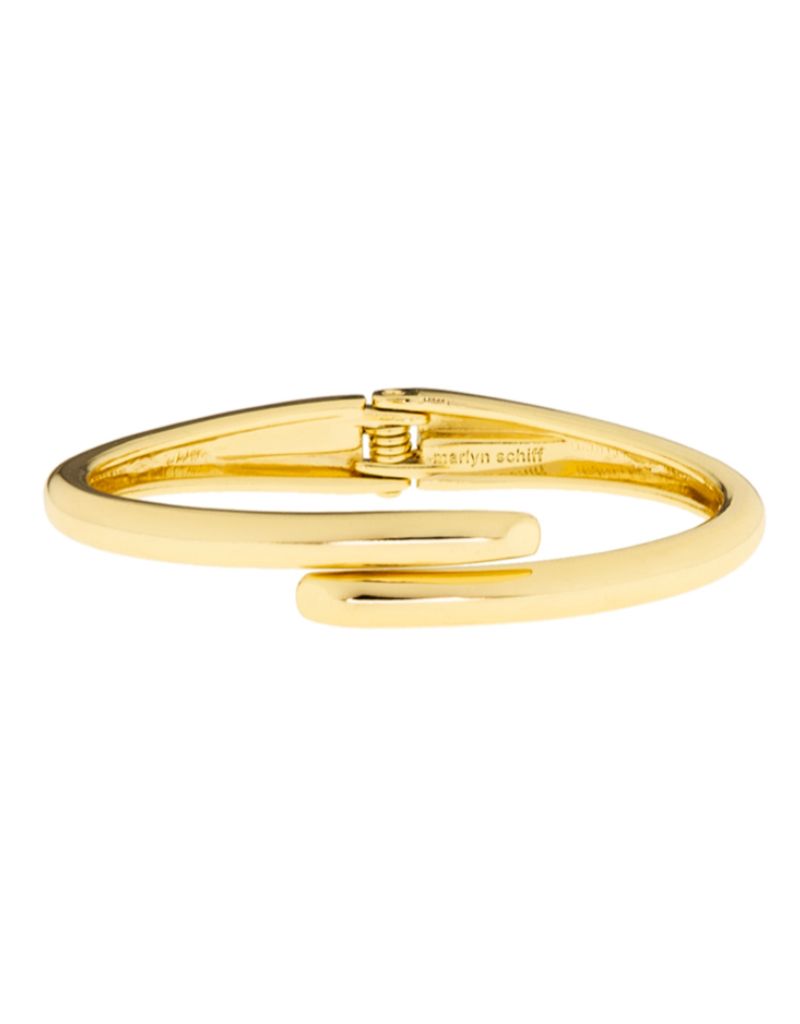 Marlyn Schiff 3082B Gold Overlap Hinge Cuff