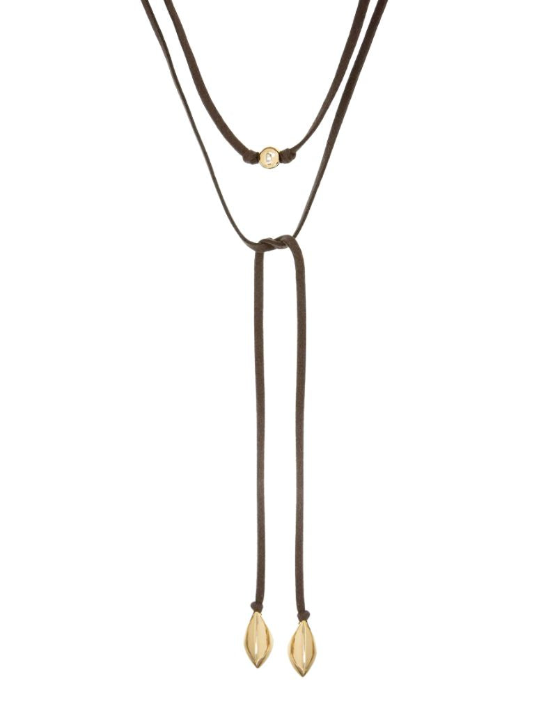 Marlyn Schiff 4047N Hannah Necklace Gold Brown