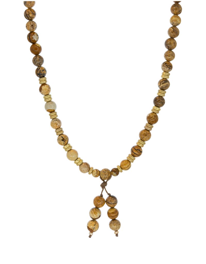 Marlyn Schiff 4293NB Mala Necklace/Bracelet Jasper
