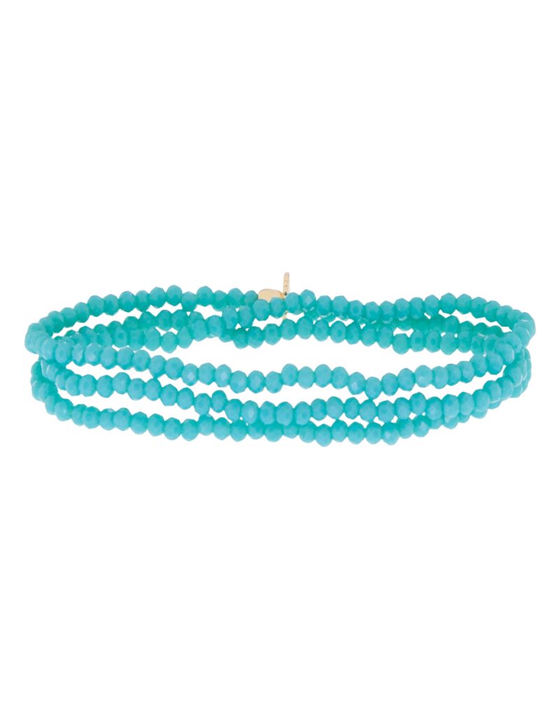 Marlyn Schiff 9686B Turquoise Mini Beaded Stretch Bracelet