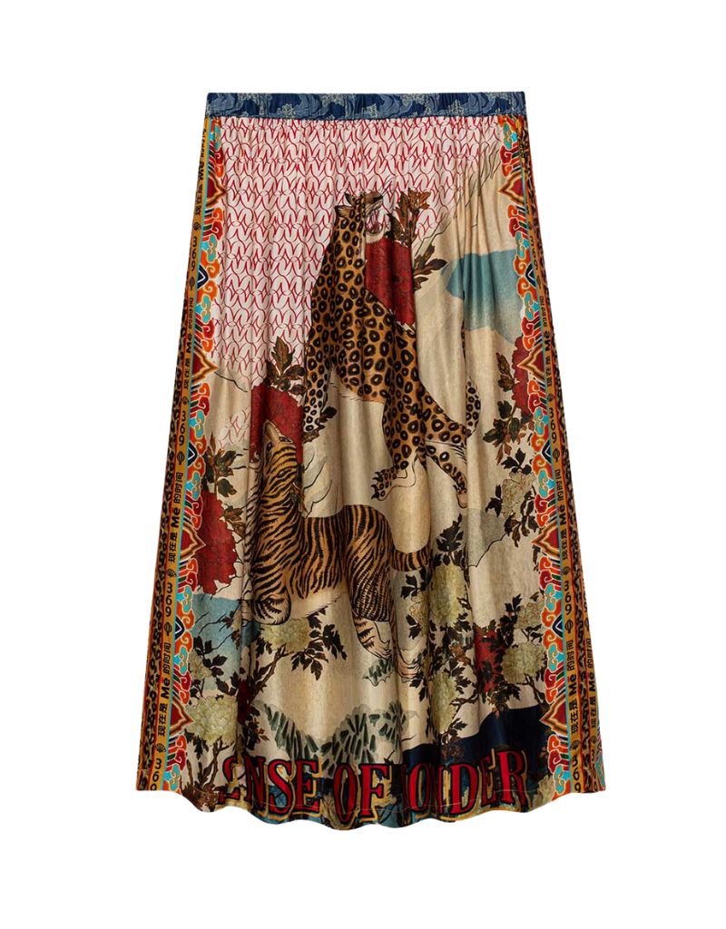 Me369 Vanessa Printed Midi Skirt Oriental