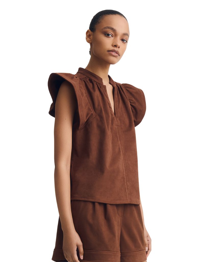 Melissa Nepton Venora Top Brown Suede